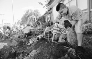 Children Planting